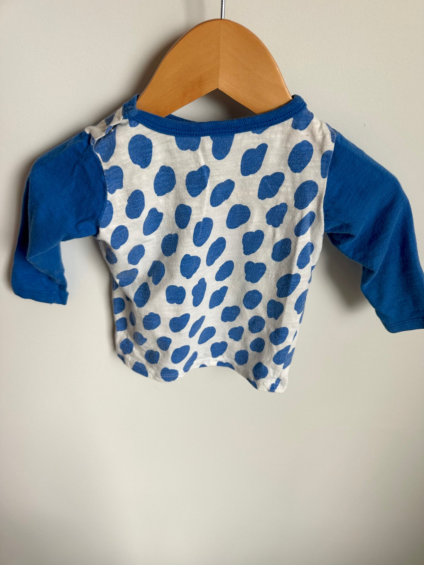 Blue Spots Top / 3-6m