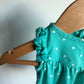 Teal Polka Dot Romper / 3m