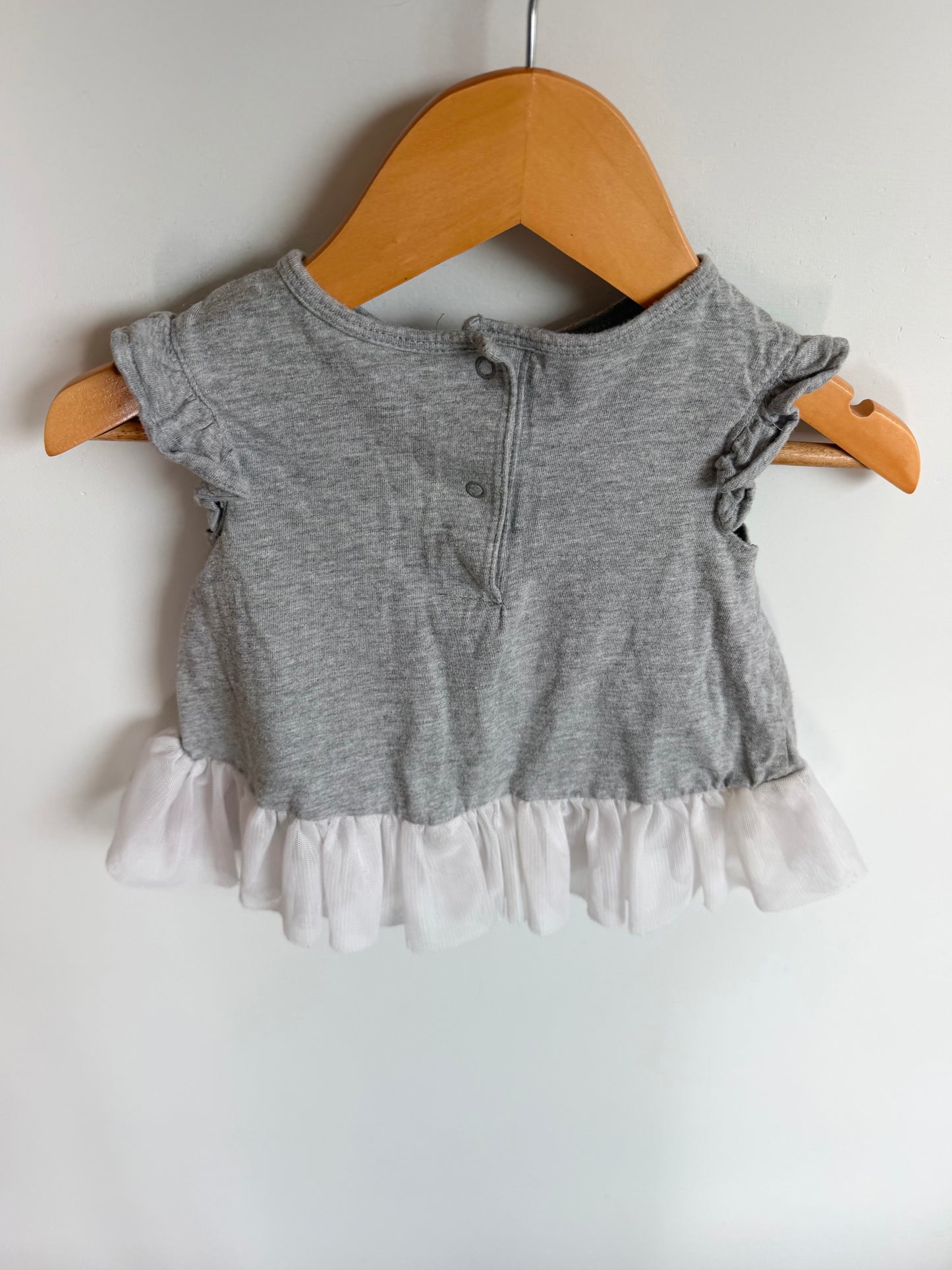 Flower Tulle Dress / 3-6m