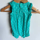 Teal Polka Dot Romper / 3m