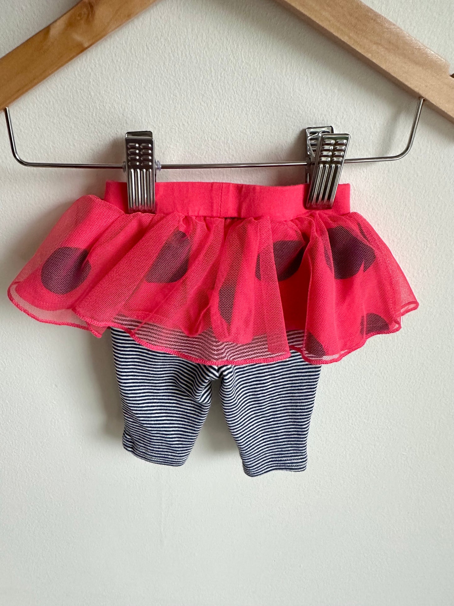 Striped Pants with Dotted Tutu / 0m