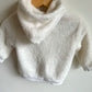 White Fuzzy Sweater / 6-9m