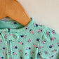 Footed Blue Floral Sleeper / 3-6m