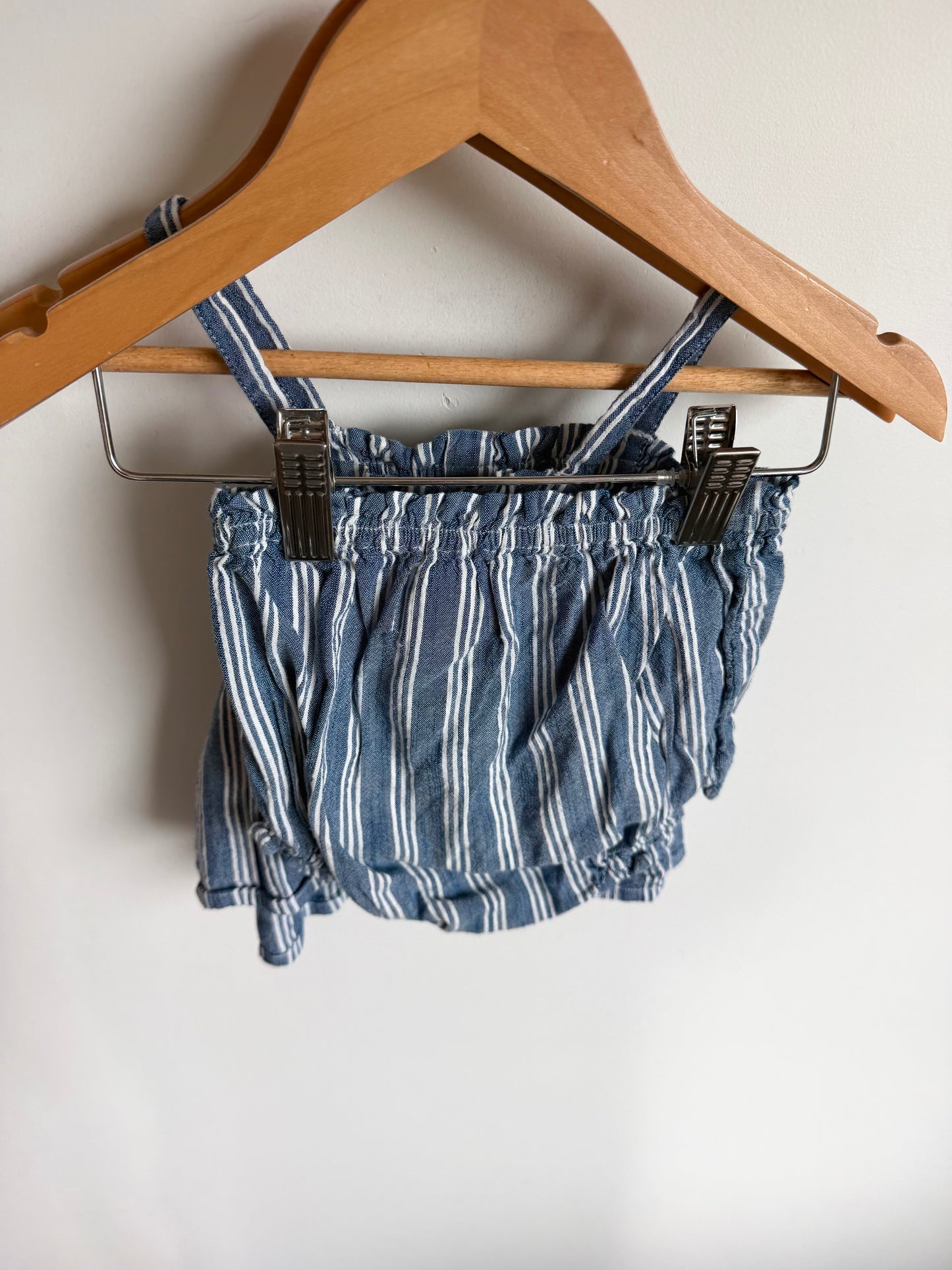 Striped Blue Top + Shorts Set / 18-24m