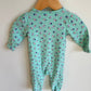 Footed Blue Floral Sleeper / 3-6m