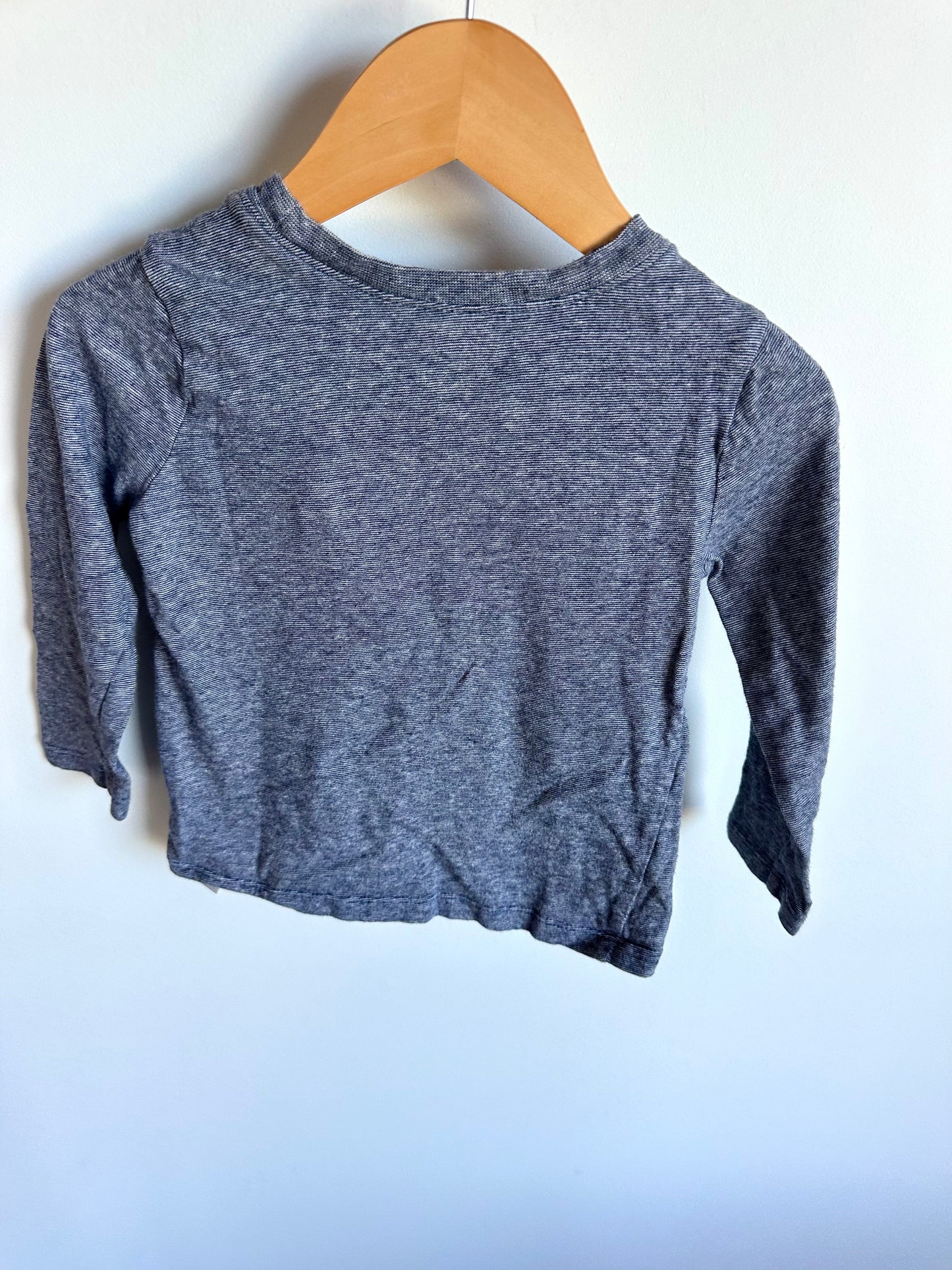 Navy Striped Long Sleeve Shirt / 2T