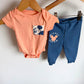 Mickey Mouse Bodysuit + Blue Pants Set / 3-6m