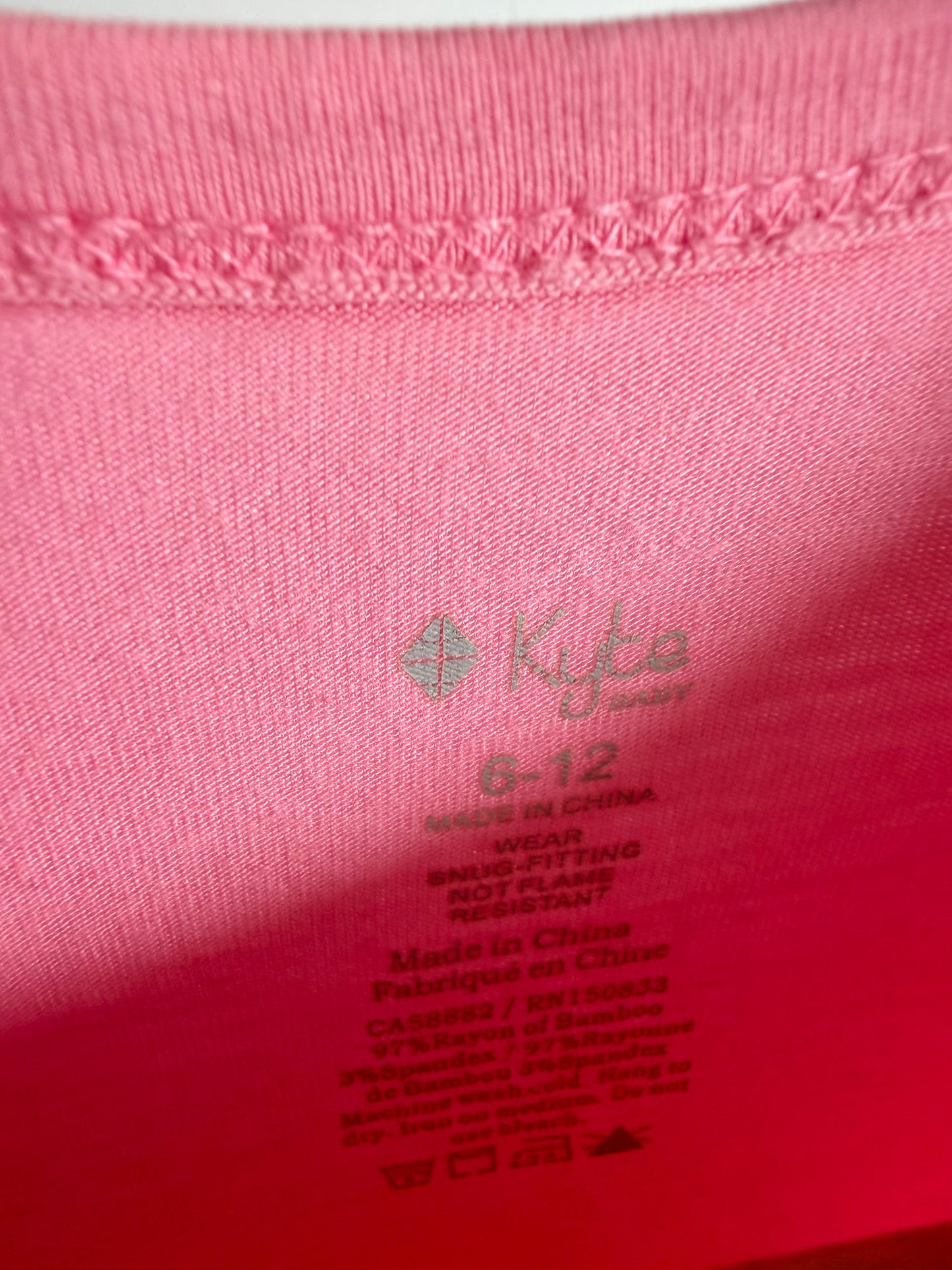 Kyte Pink Footed Sleeper / 6-12m