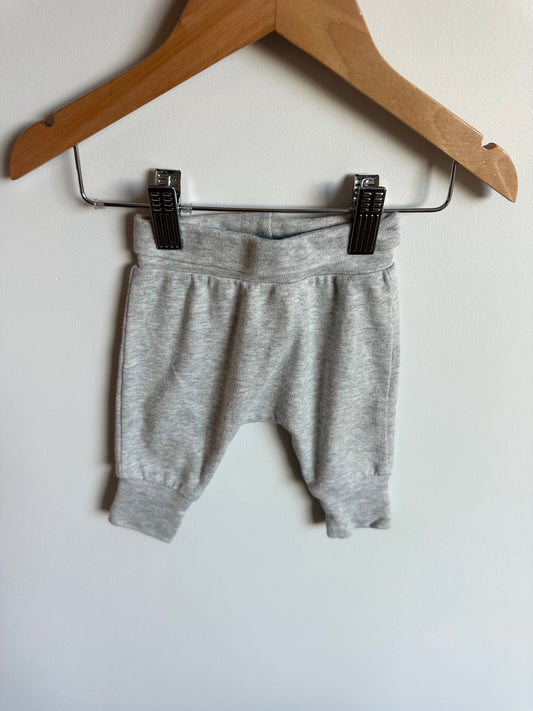 Grey Tapered Sweatpants / 0-3m