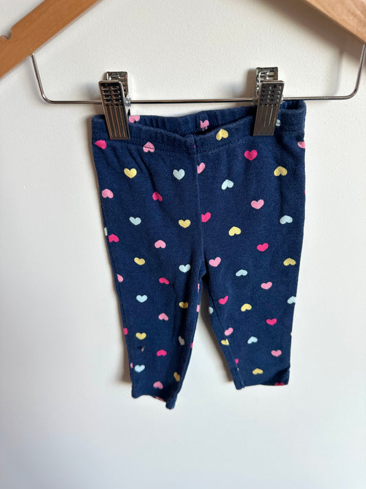 Heart Pattern Bottom Pants / 3-6m