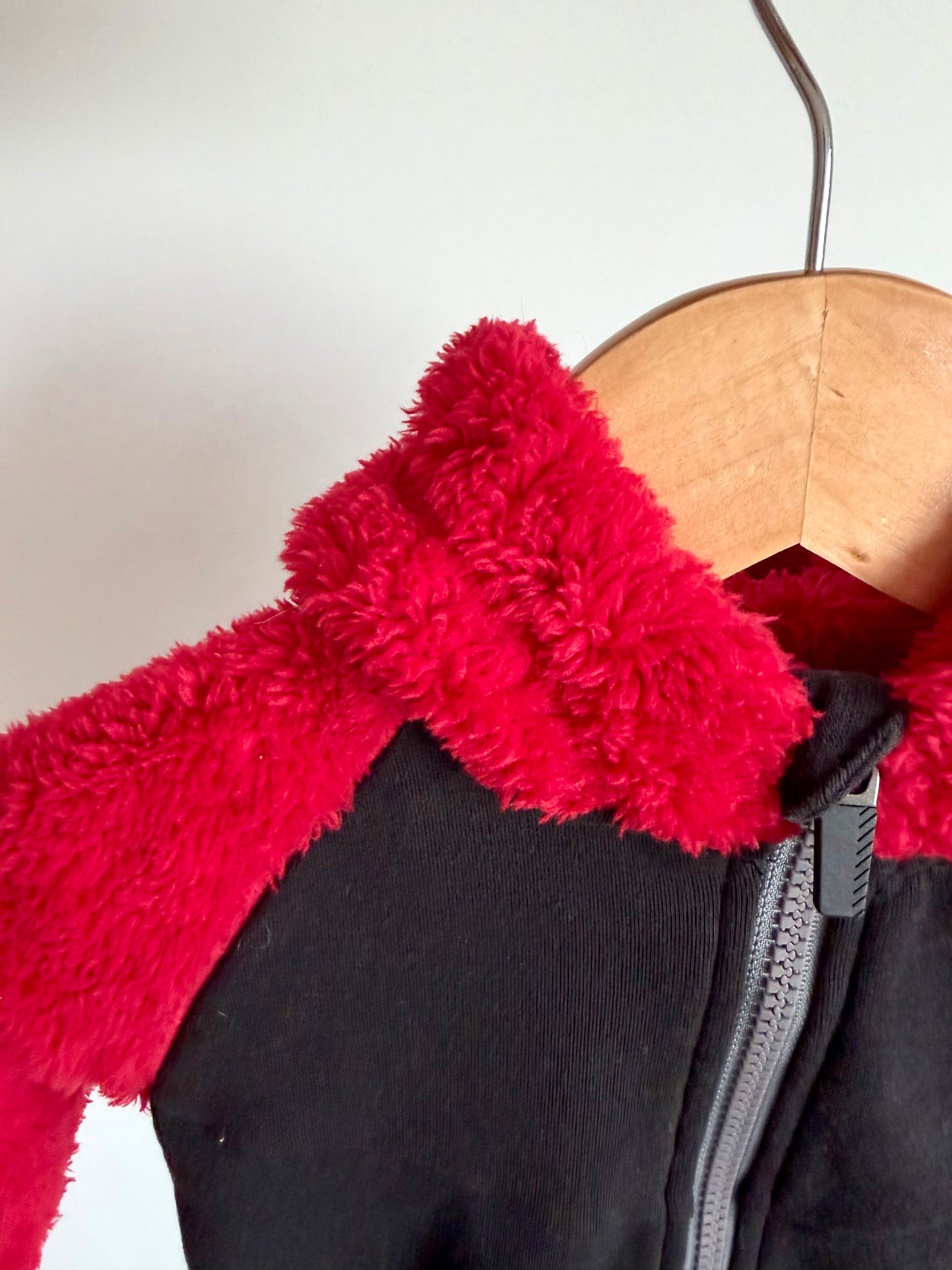 Red + Black Hoodie / 3-6m