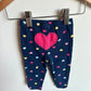 Heart Pattern Bottom Pants / 3-6m