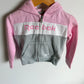 Pink + Grey Reebok Zip Hoodie / 24m