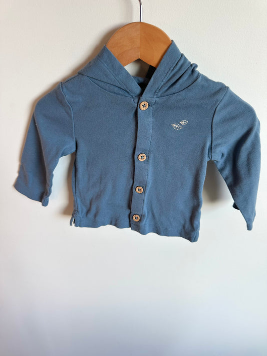 Blue Leaf Button Sweater / 9m