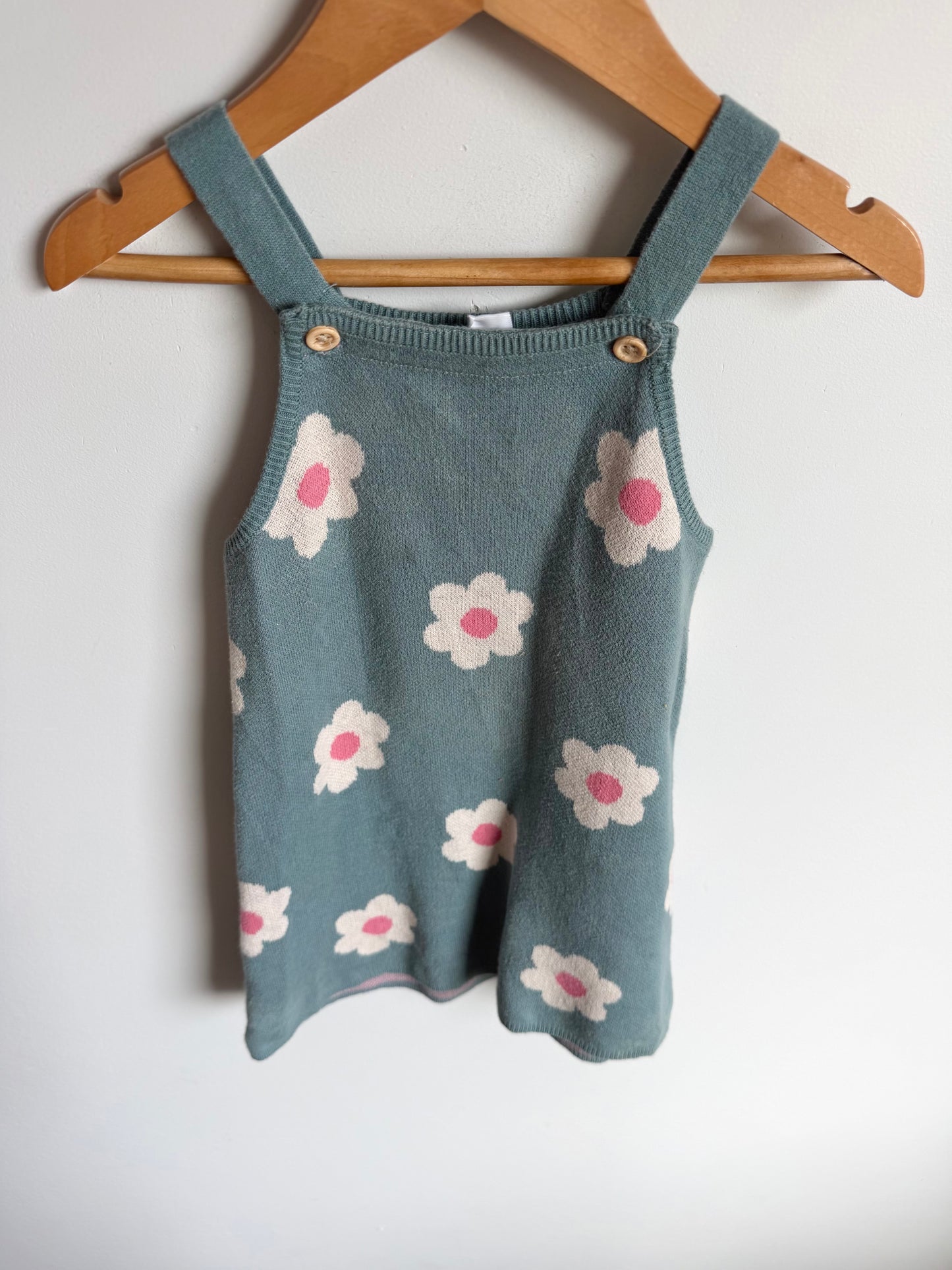 Blue Knit Daisy Dress / 18-24m