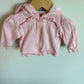 Pink Frill Hood Sweater / 3-6m
