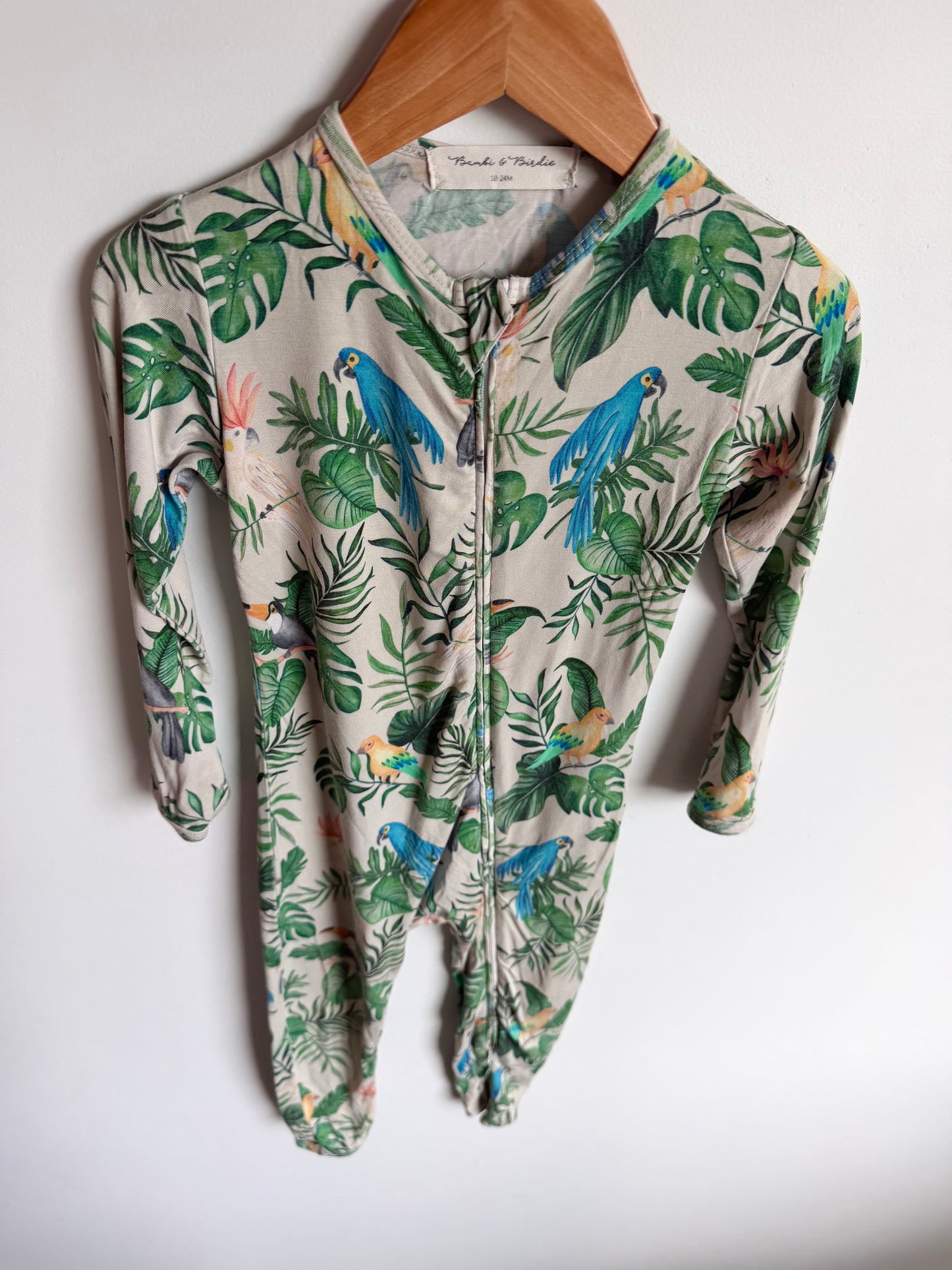 Bambi & Birdie Bamboo Parrots Sleeper / 18-24m