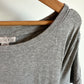 Grey Maternity Top with Tie / Small