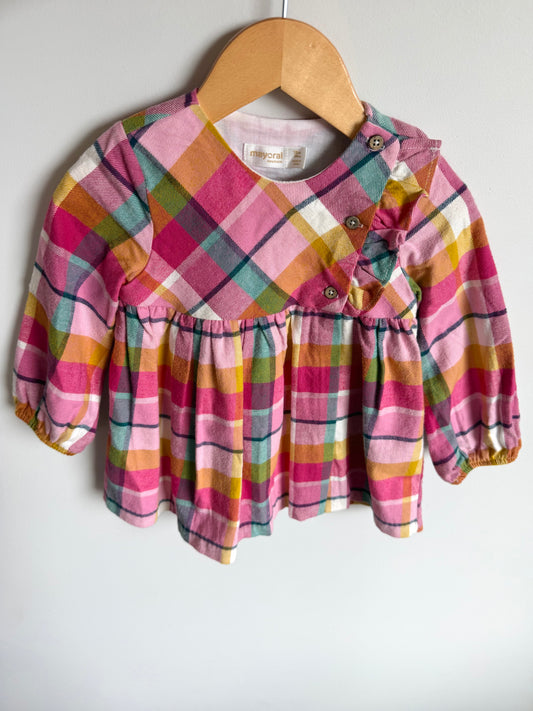 Mayoral Pink Plaid Dress / 18m
