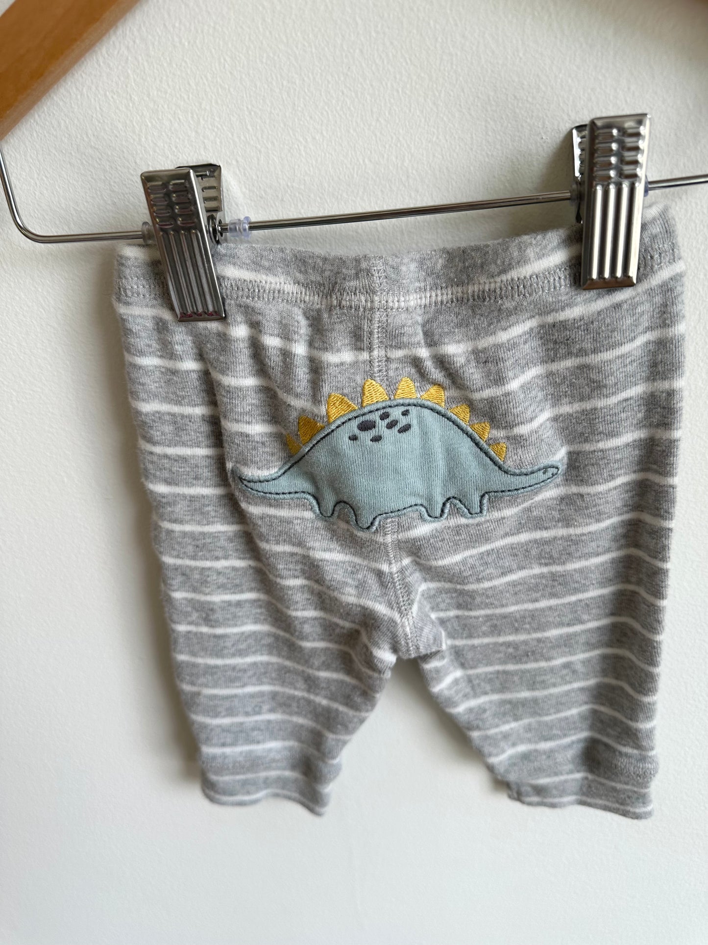 Striped Dino Bottom Pants / 0-3m?