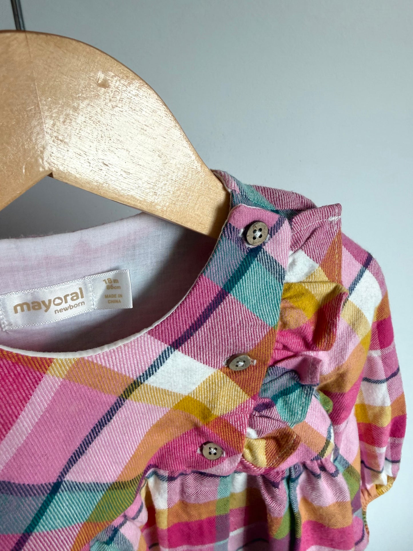 Mayoral Pink Plaid Dress / 18m