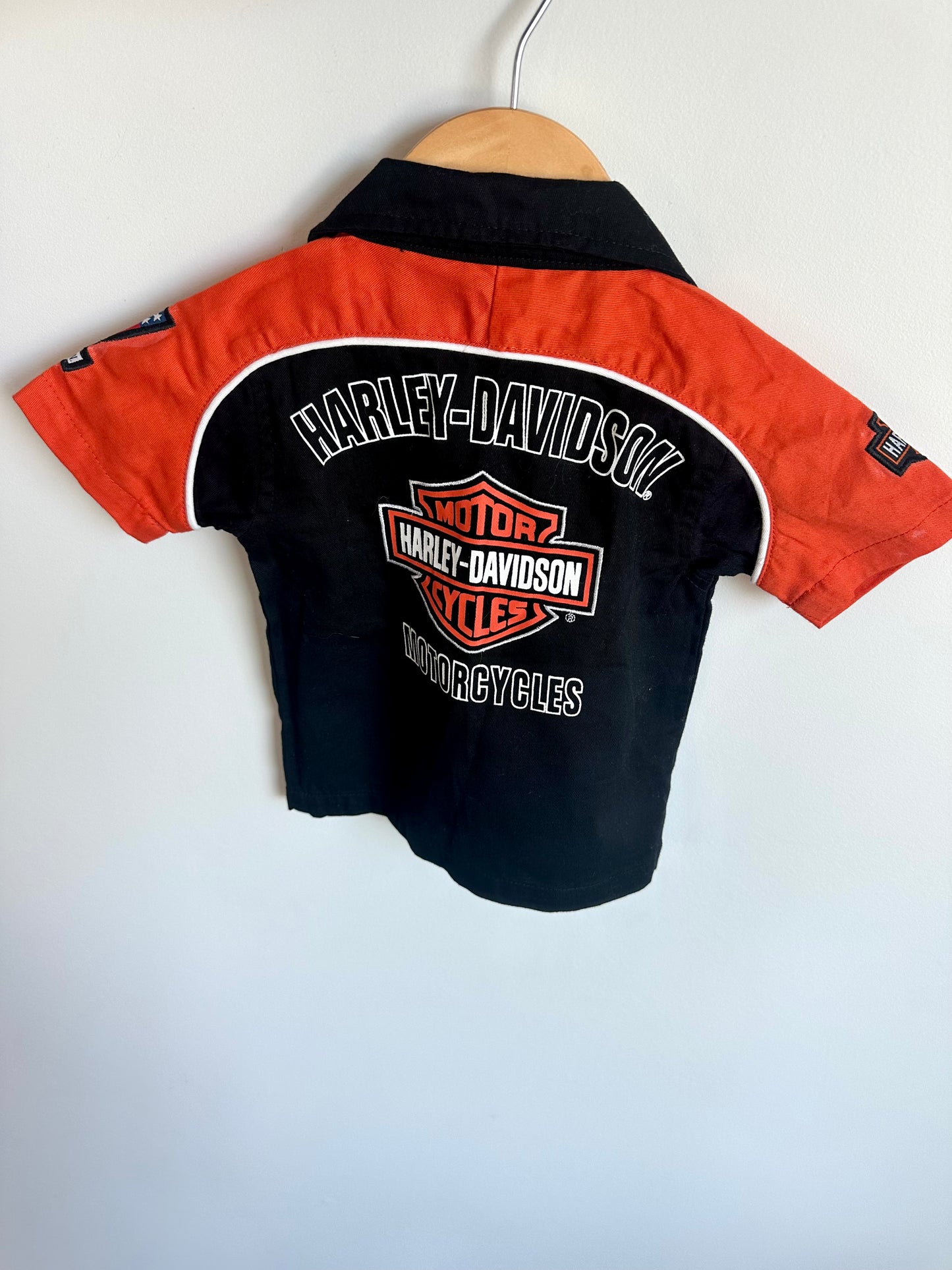 Harley Davidson Button Up T-shirt / 12m