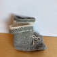 Handmade Grey Knitted Slippers / Size 9.5 Toddler?