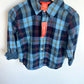 Blue Plaid Button Up Shirt / 3T