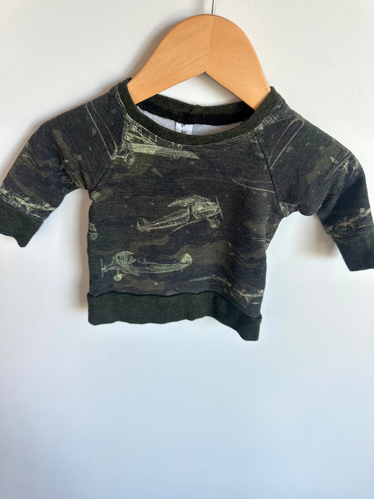 Green Airplane Long Sleeve / 3m