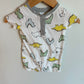 Dinosaur White Romper / 3m