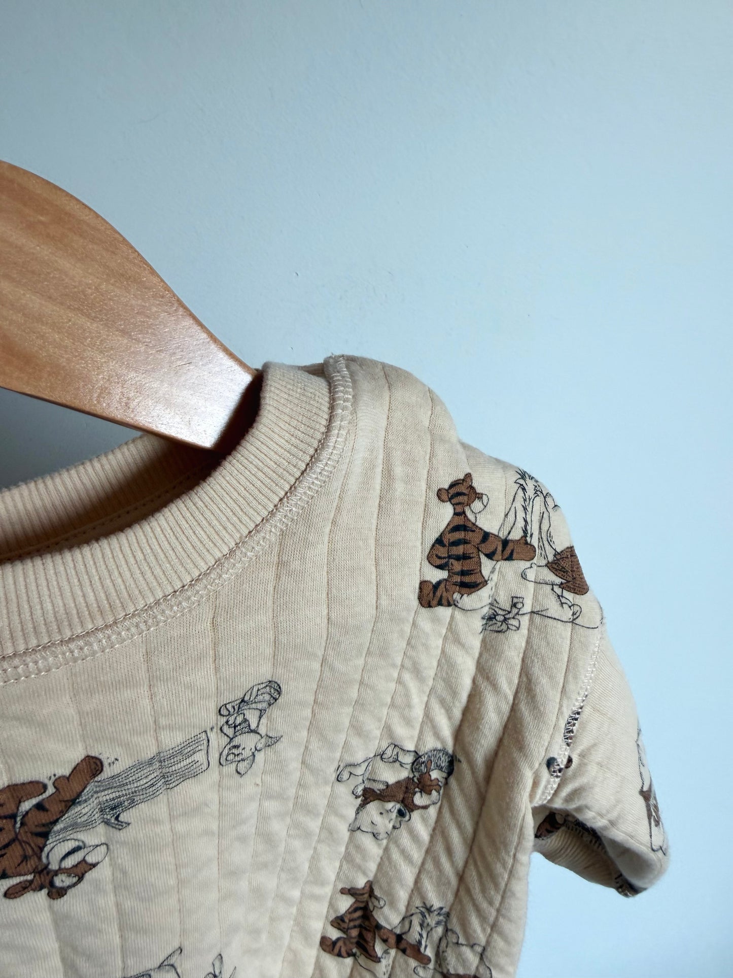 H&M Quilted Tan Winnie the Pooh Crewneck / 12-18m