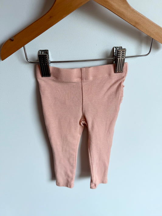 Pink Ruffle Bottom Leggings / 3-6m