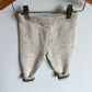 Knit Light Grey + Green Tapered Pants / 12-18m