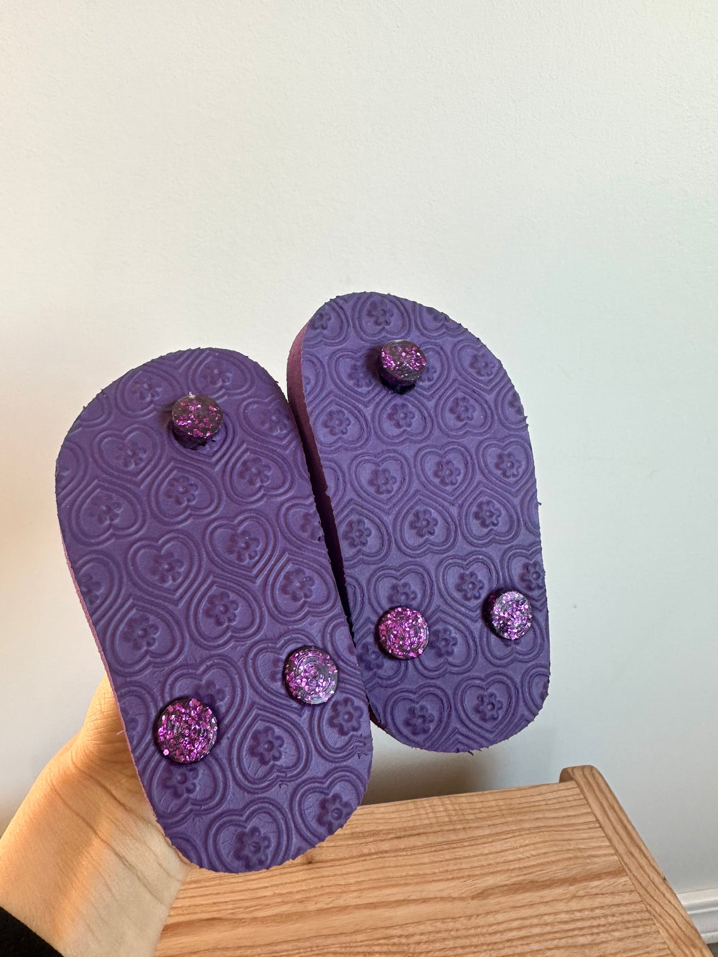 Zebra Purple Sandals / Size 4 Toddler