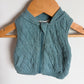 Organic Blue Quilted Vest / 3-6m