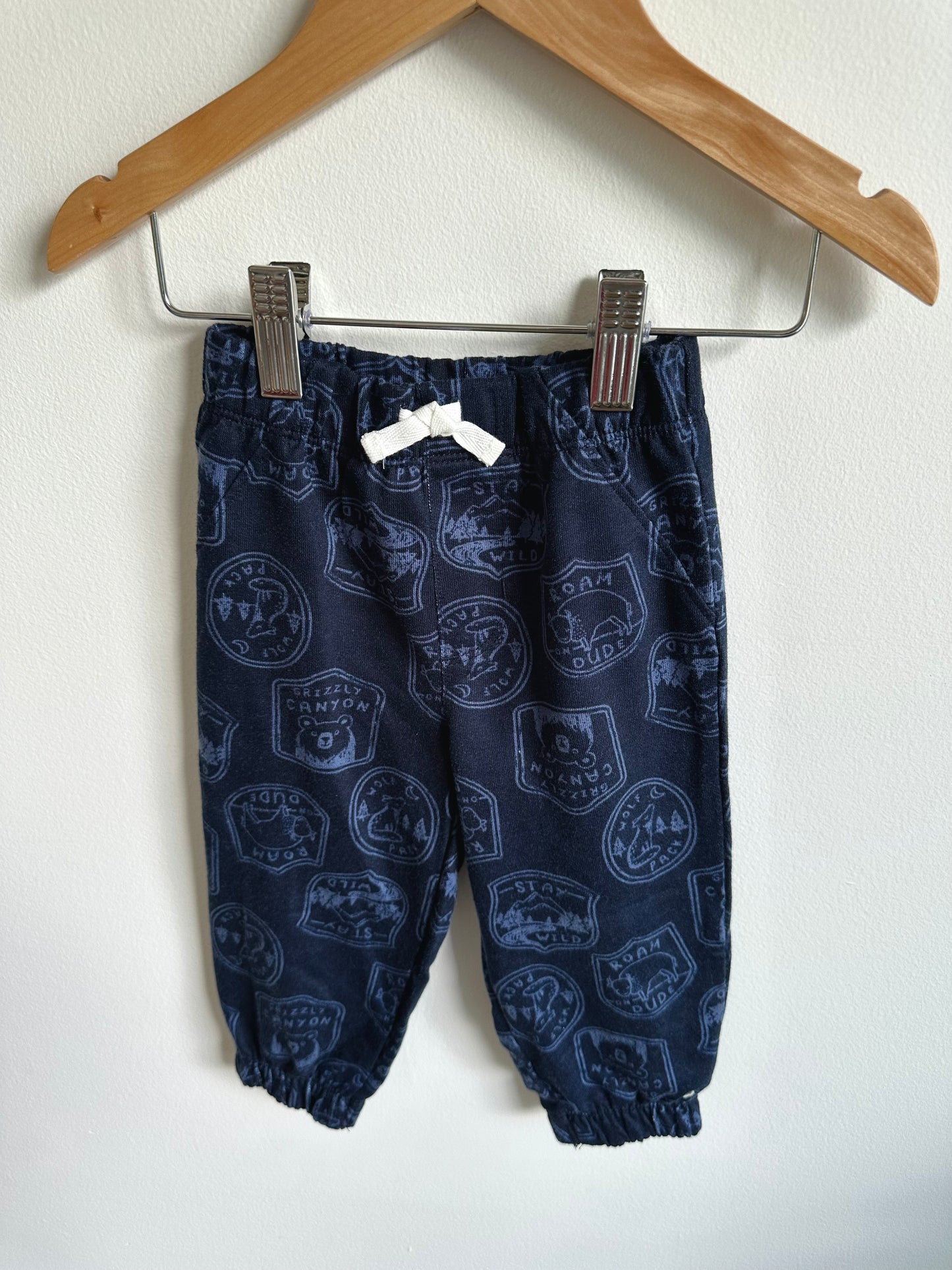 Blue Animal Badges Pants / 12m