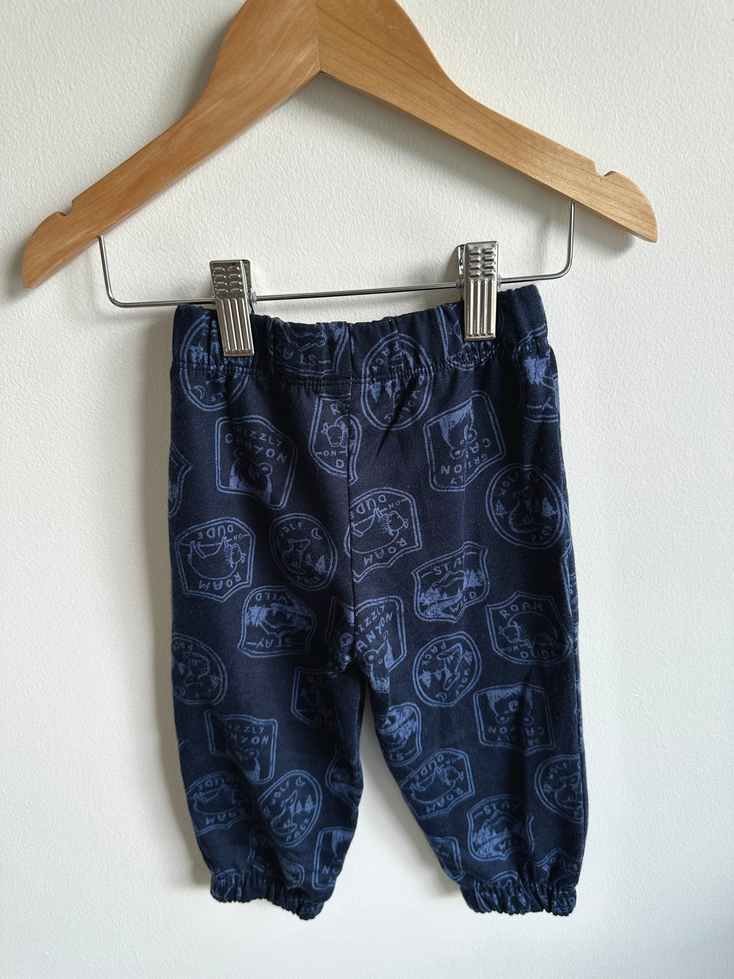 Blue Animal Badges Pants / 12m