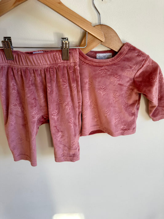 Pink Matching Floral Set / 3-6m