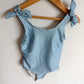 H&M Blue Vertical Stripe Swimsuit / 4-6 years