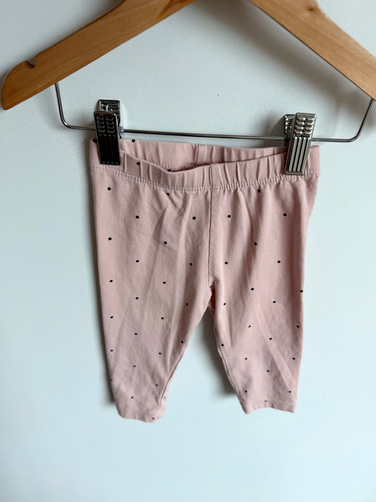 H&M Pink Dot Leggings / 4-6m