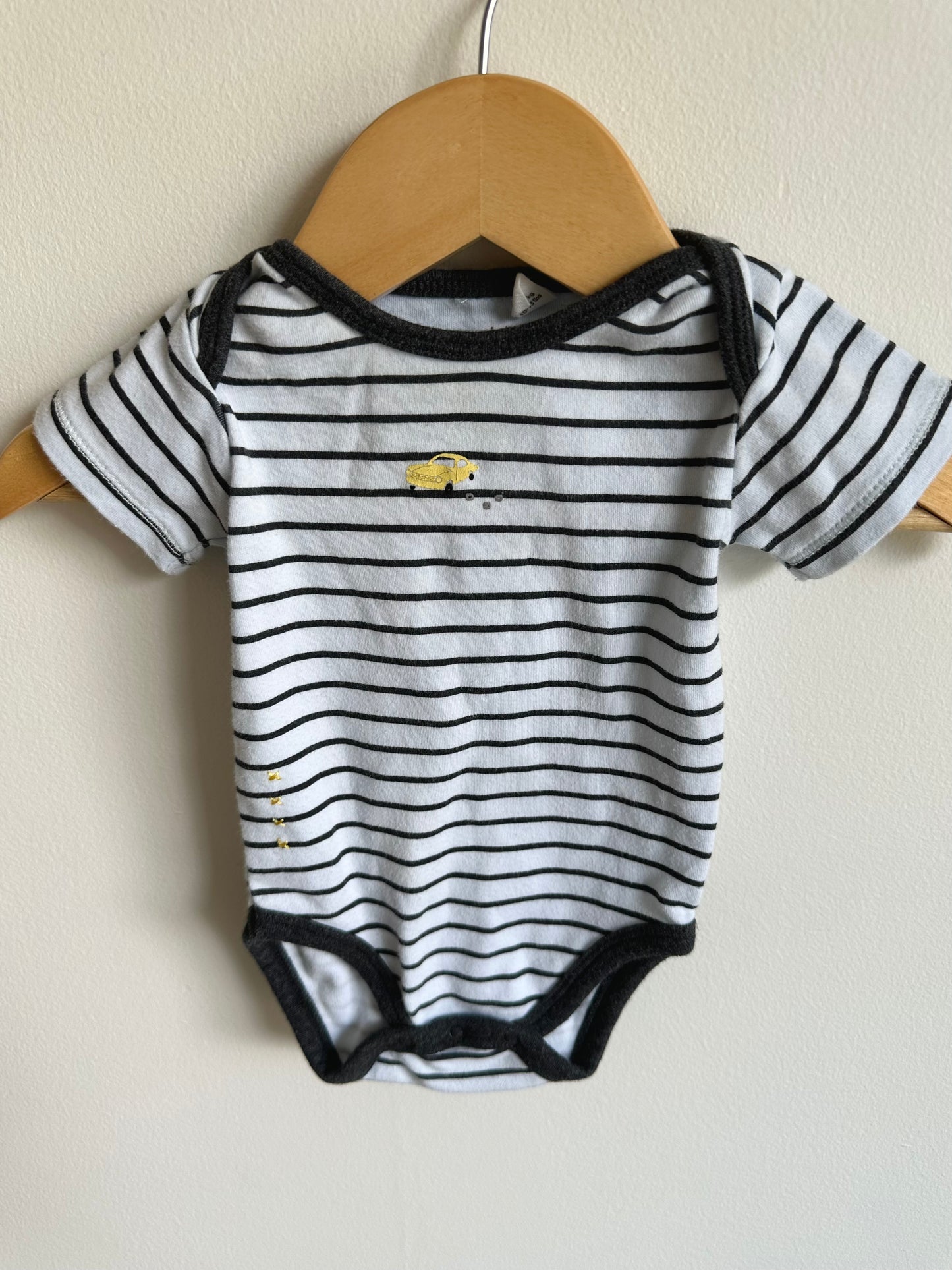 Striped Yellow Car Bodysuit / 3m