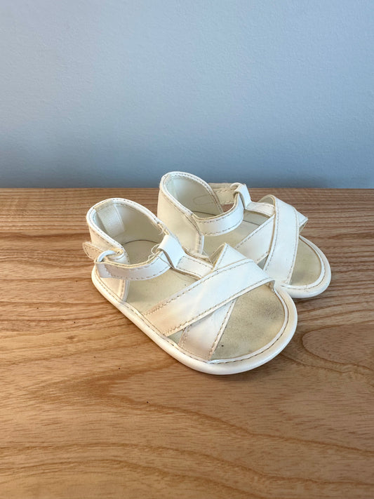 White Strap Sandals Shoes / Size 2 Infant