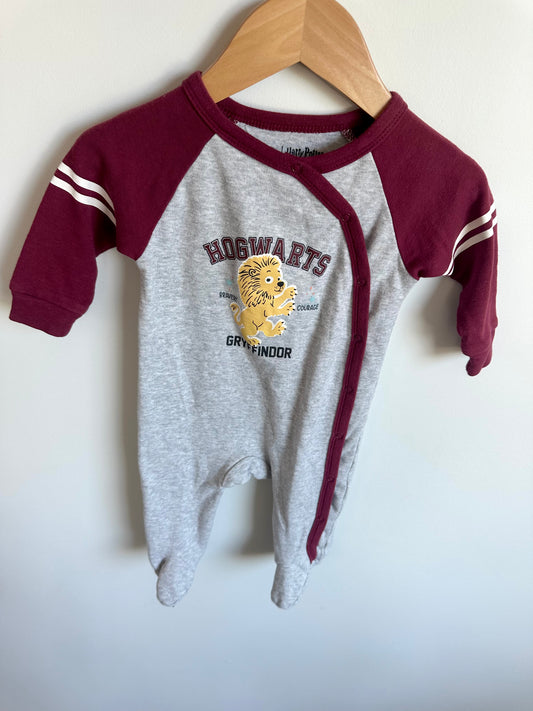 HP Hogwarts Jumpsuit + Bib / 3-6m