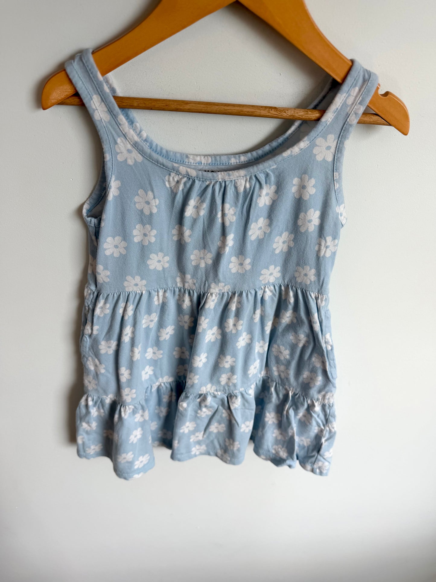 Tiered Blue Daisy Dress / 5T