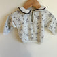 White Collared Plant Sweater / 6m