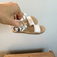 White Scalloped Sandals Shoes / 6-12m