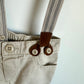OshKosh Tan Pants with Suspenders / 3T