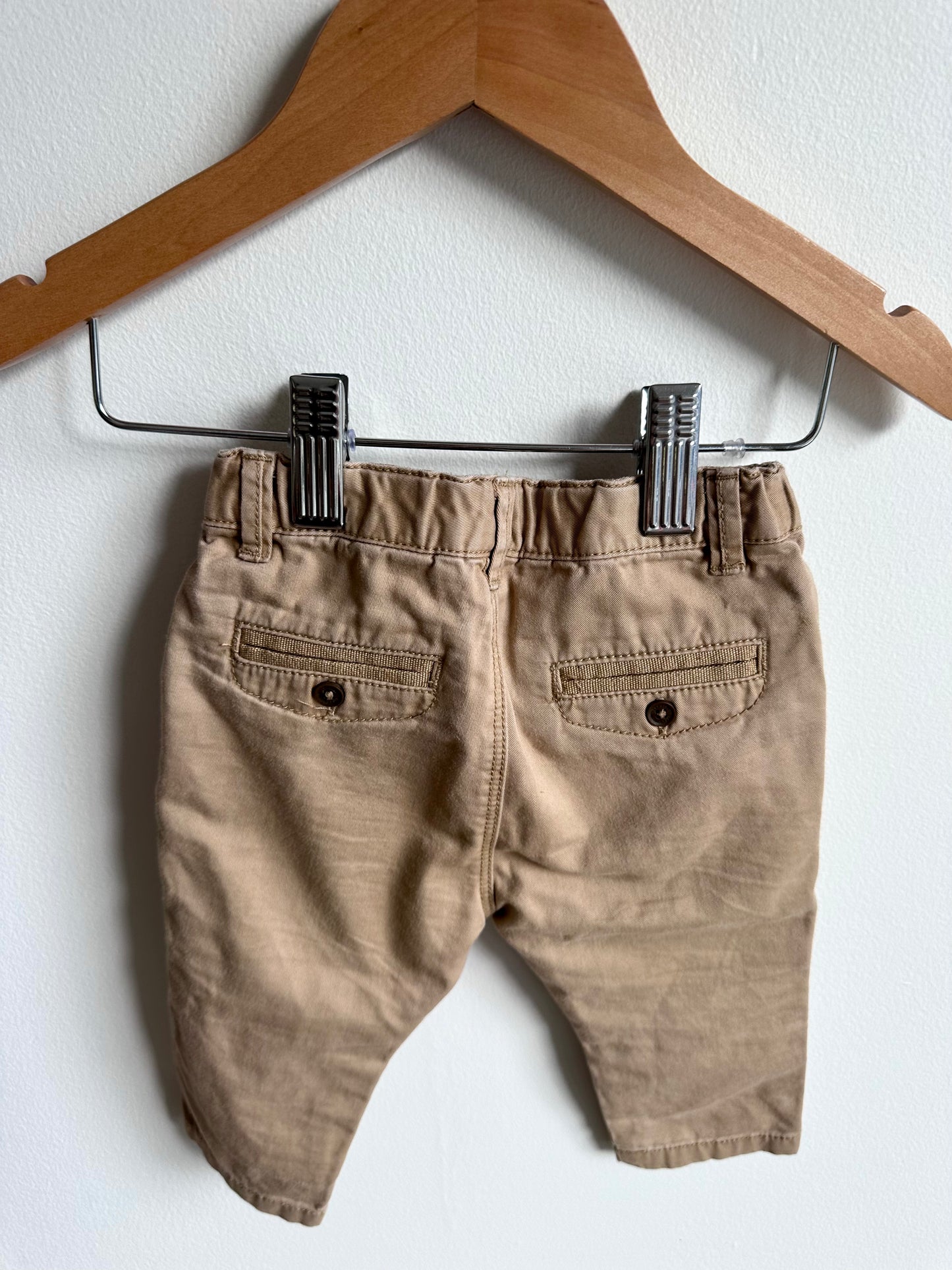 Zara Tan Pants with Adjustable Waist / 3-6m