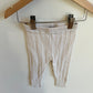 Cream Ribbed Leggings / 6-12m