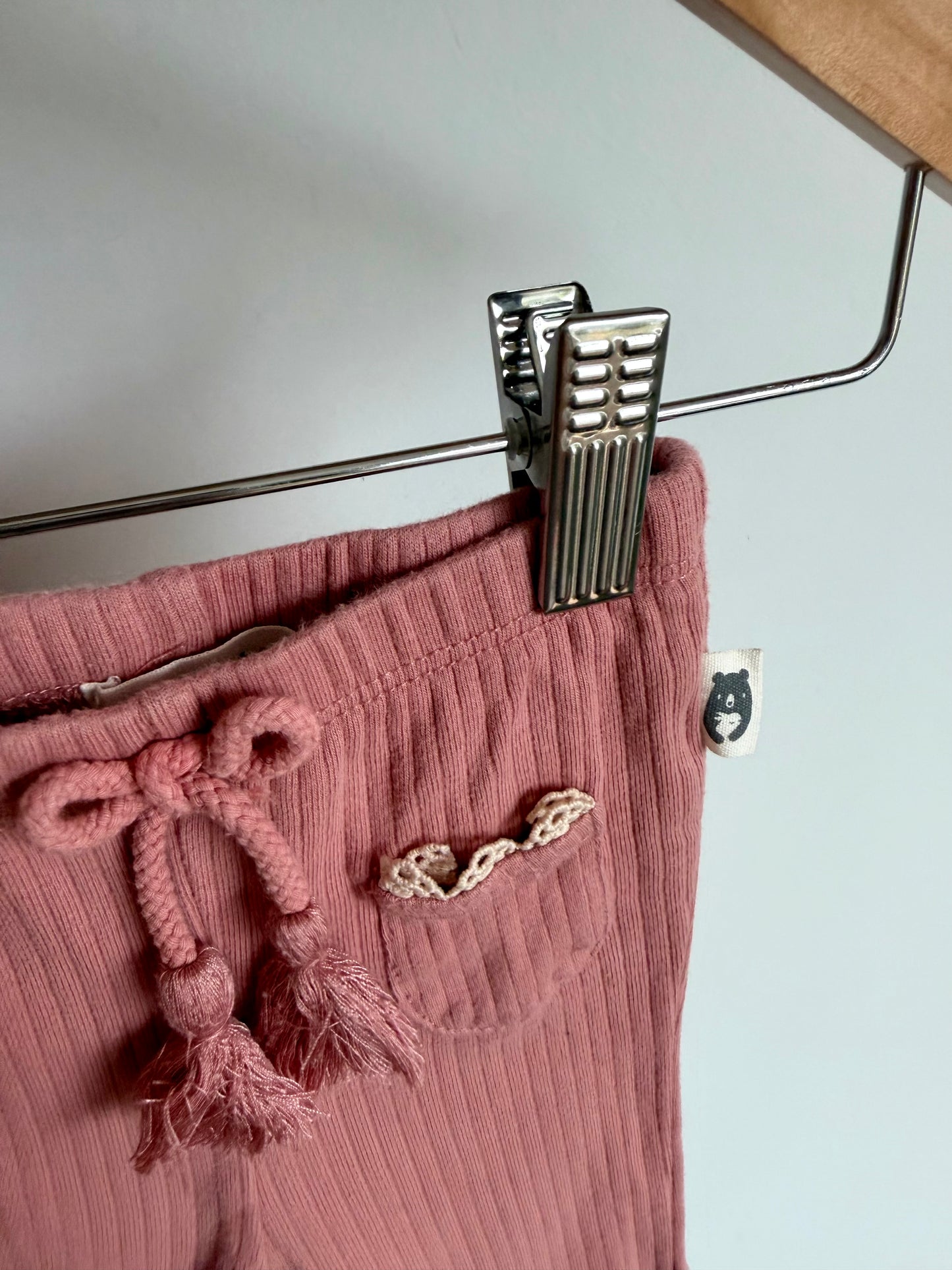 Blush Pocket Ribbed Pants / 3-6m